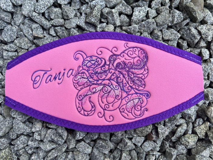 Maskenbänder, Maskenband, individuelle Maskenbänder, Gestalten für Taucher, Wind-Beutel, Maskenband mit Namen, Maskenband mit Logo
