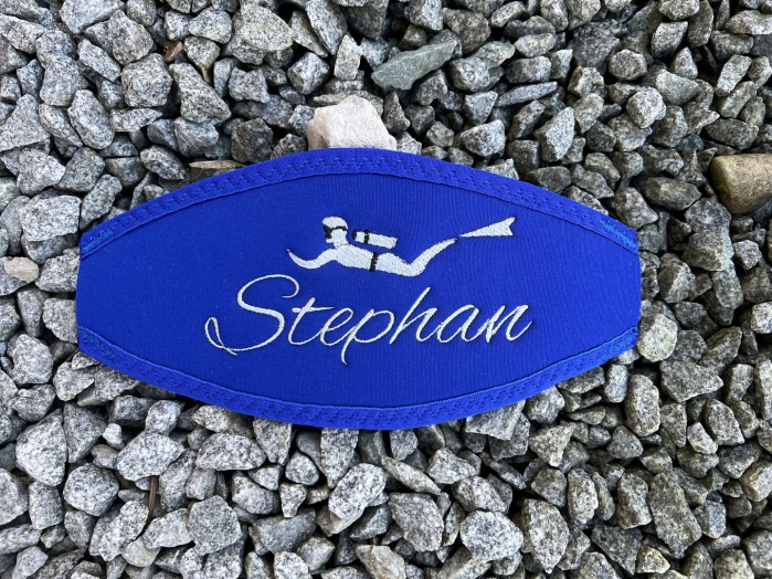 Maskenband, Maskenbänder, individuelle Maskenbänder, Maskenband mit Namen, Geschenke für Taucher, Wind-Beutel, Maskenband mit Logo