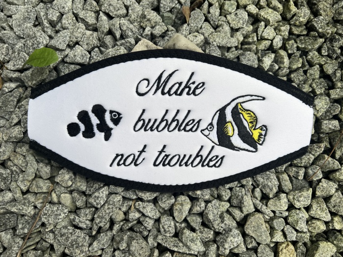 Wind-Beutel, Maskenband mit Namen, individuelle Maskenbänder, Geschenke für Taucher